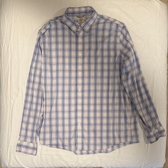 Faherty Other - Faherty XXL The Movement Shirt Blue and White Plaid Men's